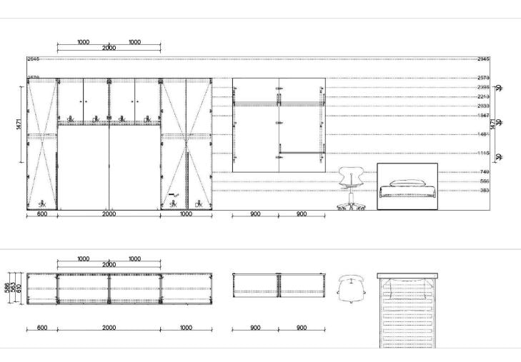 Cameretta per bambini Nidi By Battistella: Ponte Letto e boiserie per uno spazio funzionale e accogliente