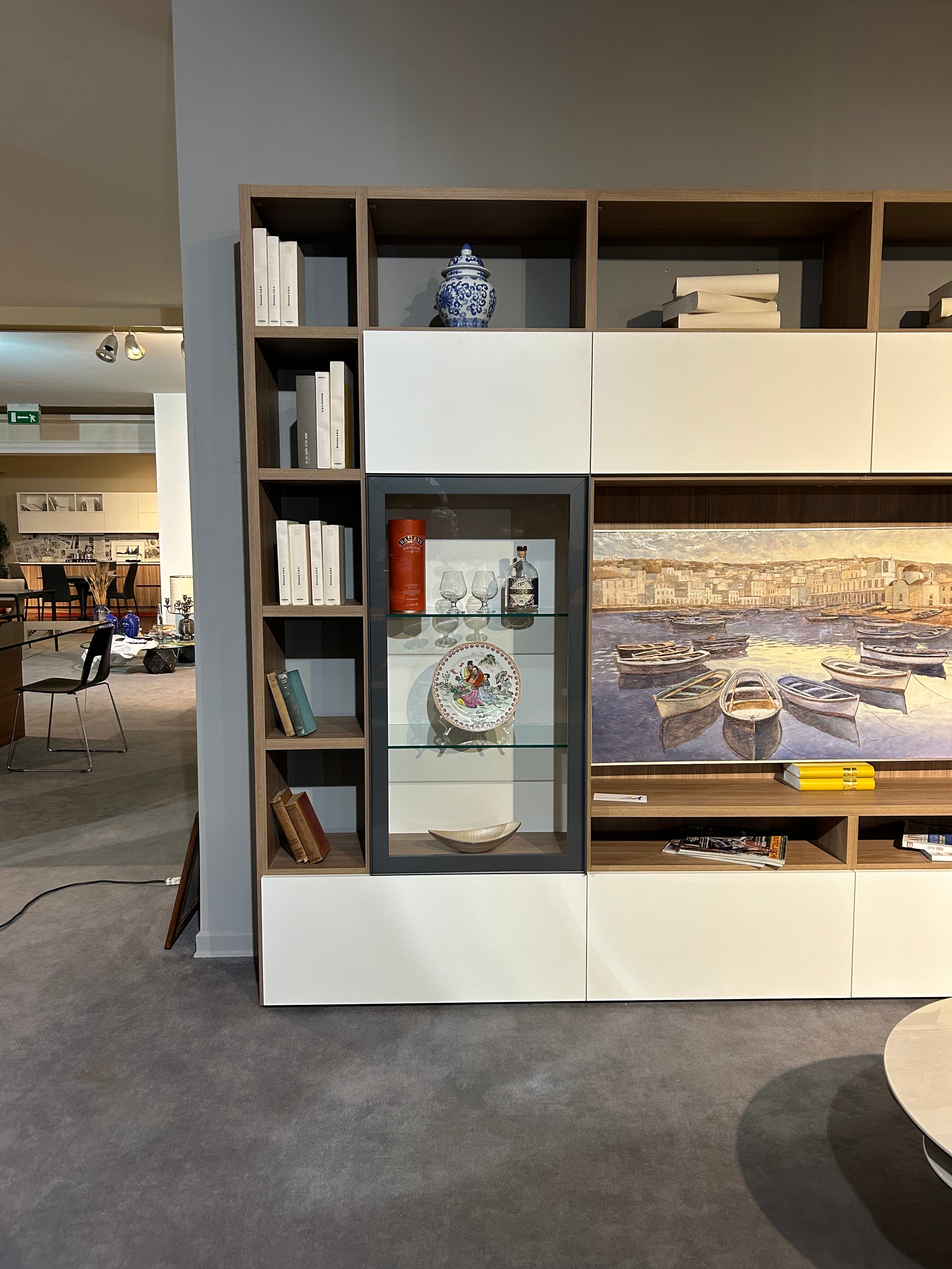 Parete attrezzata Moderna 2024 By Cinquanta3 mobili bianca prezzo Scontata Outlet