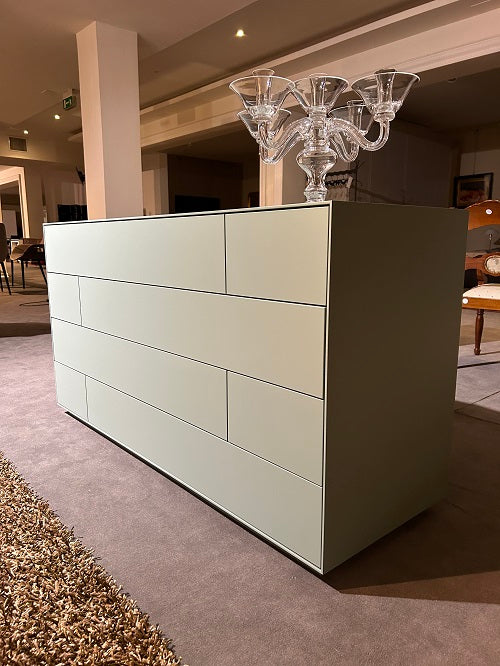 Gruppo Notte Comò e Comodini Laccato Chiaro Opaco Muschio Falegnameria 1946 ZENO