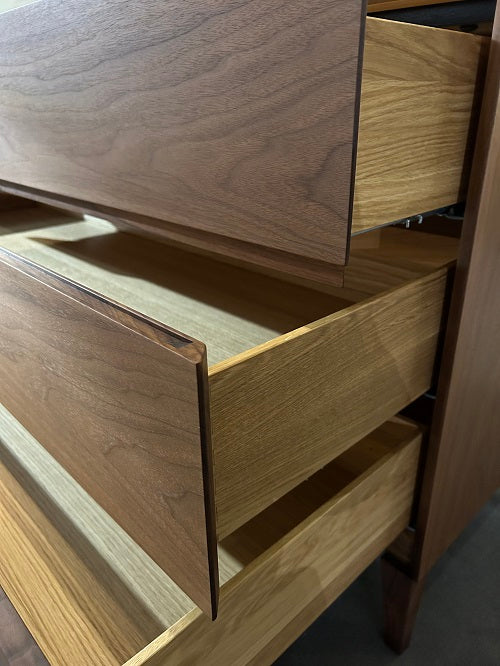 Gruppo notte Comò e Comodini in noce massello LEONARDO Collezione Prezzo Scontato