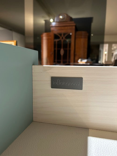 Gruppo Notte Comò e Comodini Laccato Chiaro Opaco Muschio Falegnameria 1946 ZENO