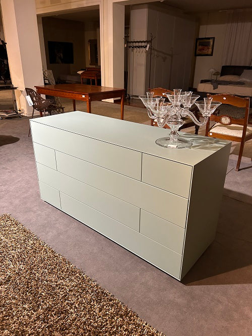 Gruppo Notte Comò e Comodini Laccato Chiaro Opaco Muschio Falegnameria 1946 ZENO