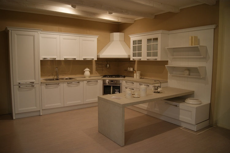 Cucina country classic modello "Ylenia" By Aran con penisola scontata outilet