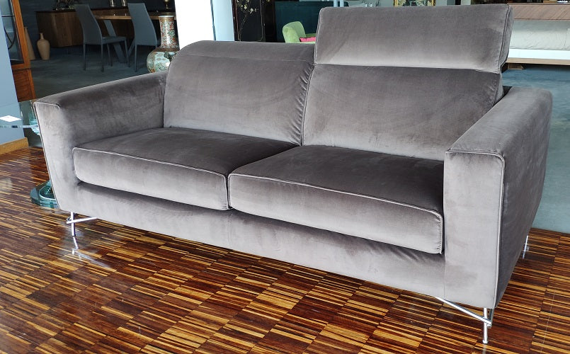 Divano in tessuto effetto velluto "Leonardo" by Marinelli