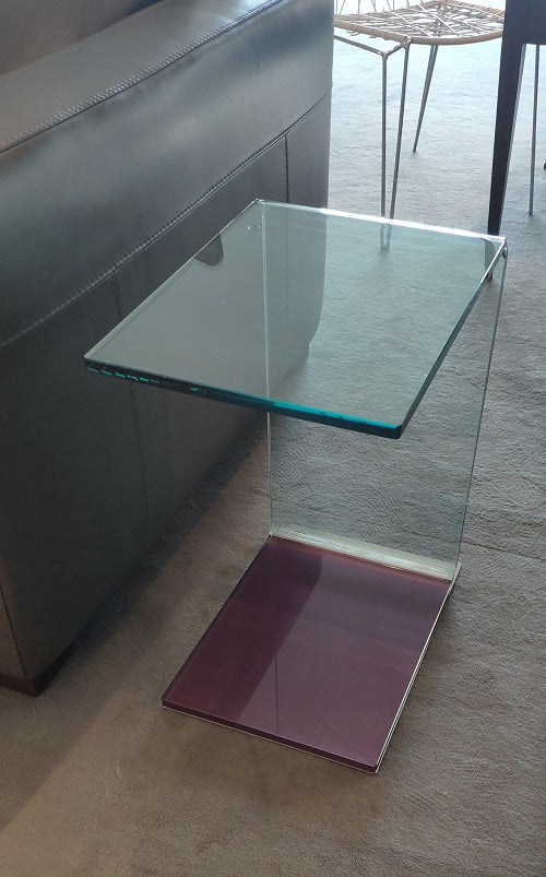 Tavolino da salotto divano in vetro curvo "Swan" By Sovet in Offerta Outlet Scontato