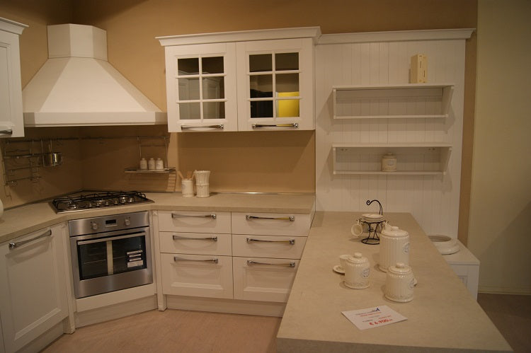 Cucina country classic modello "Ylenia" By Aran con penisola scontata outilet