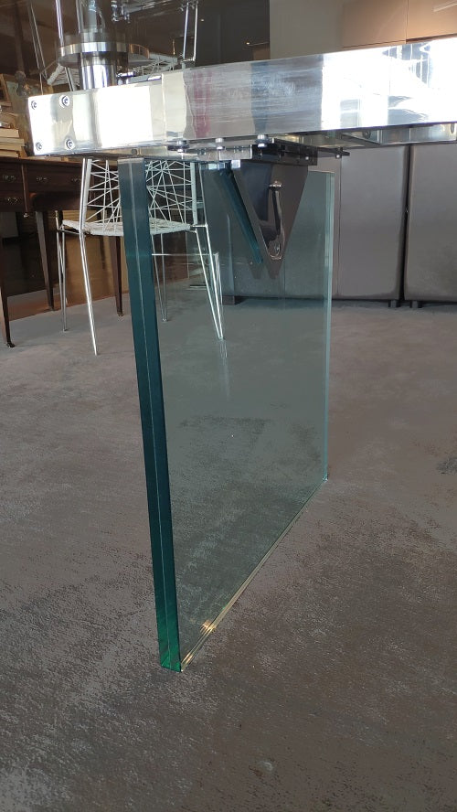 Tavolo rettangolare allungabile "Quasar" By Naos in cristallo Offerta Outlet scontato