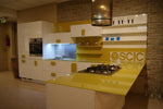 Cucina ad angolo in laccato lucido bianca By Scic