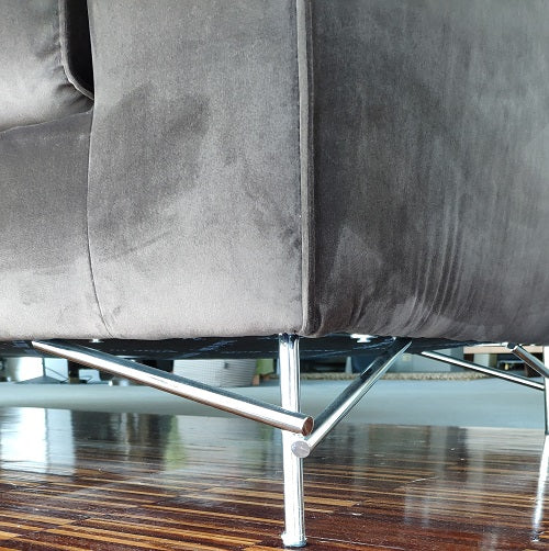 Divano in tessuto effetto velluto "Leonardo" by Marinelli