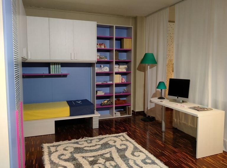 Cameretta per Bimbi "Olmo Perla" By Dielle in laminato offerta Outlet