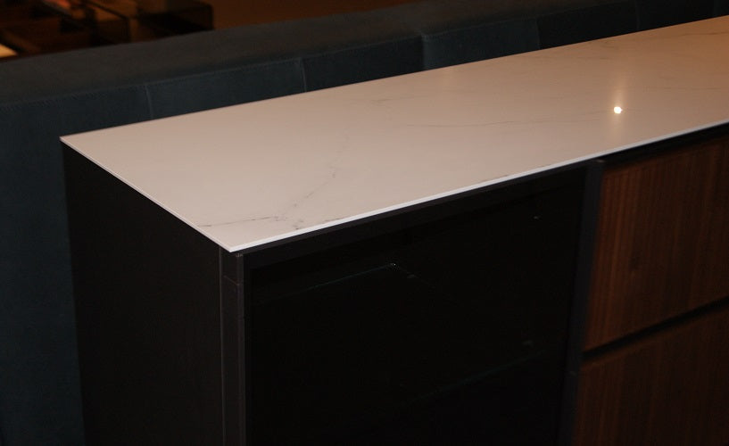 Madia Living System Design by Novamobili in Laccato Grigio Scontata Offerta Outlet