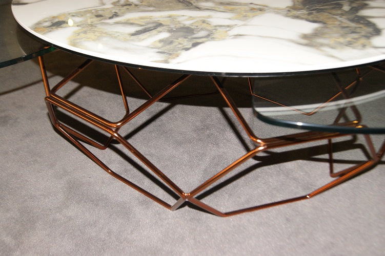 Tavolino basso "HIVE" By NAOS in Ceramica e Cristallo Prezzo Offerta