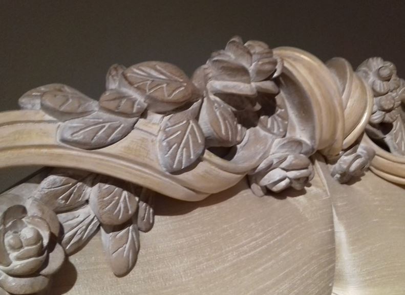 Letto classico letto "1696" By SAVIO FIRMINO con Nastro di rose e seta