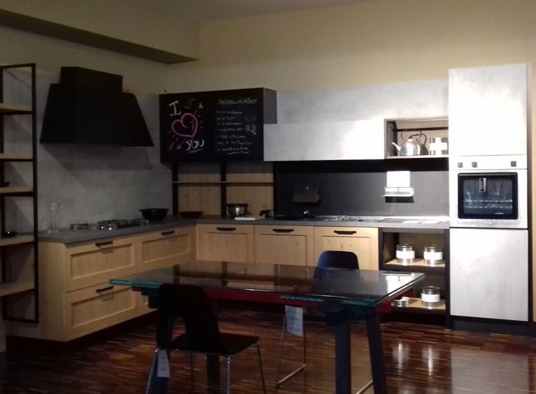 Cucina modello "Asia" telaio By Arredo3 con ante in legno vintage