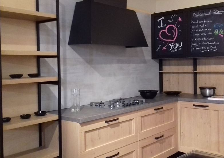 Cucina modello "Asia" telaio By Arredo3 con ante in legno vintage