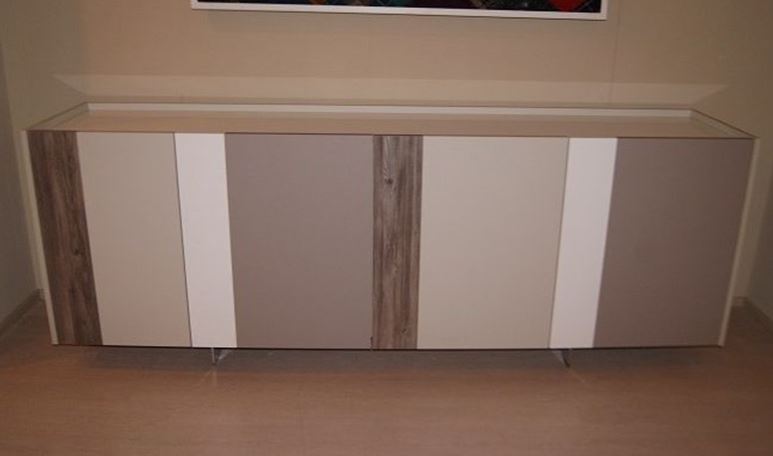 Madia moderna "Band" By Zanotti a 4 ante in vari colori Offerta Outlet