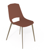 Gruppo 4 sedie Eva 1 by Pointhouse in polipropilene e metallo