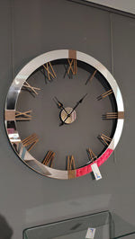 Orologio "Time" da parte in legno e vetro argento By Schuller Offerta Outlet scontato