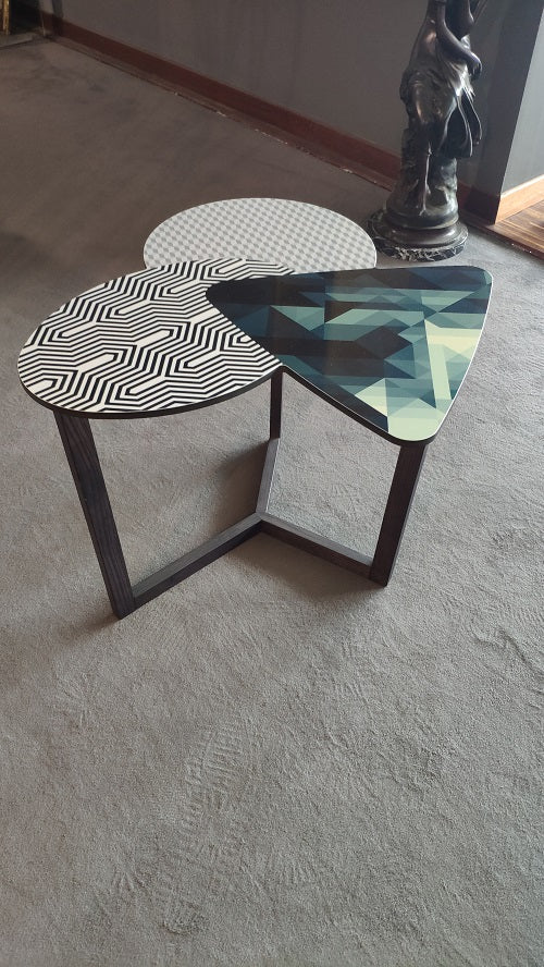Tavolino fisso "Doppler" By Bonaldo con piano in HPL Scontato offerte Outlet