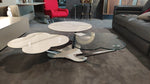 Tavolino "Myflower" By Naos in cristallo e vetroceramica Scontato Outlet