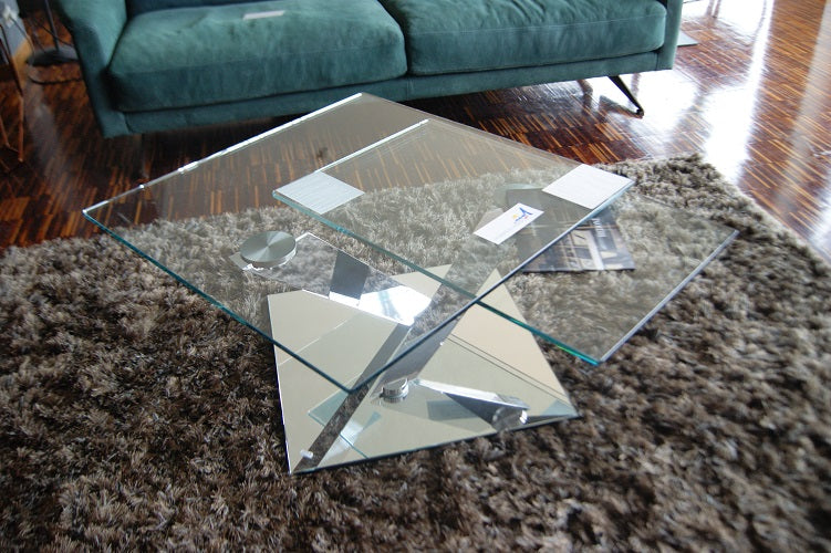 Tavolino basso CALYPSO in cristallo By NAOS design Arnaldo Gamba
