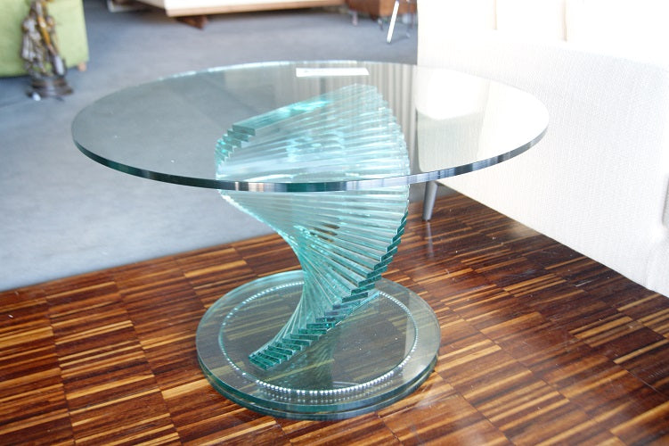 Tavolino da salotto in Vetro Cristallo di Design in Offerta Outlet Scontato