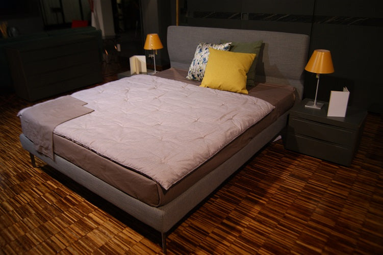 Letto matrimoniale "Benny" By V&Nice in tessuto Offerta Outlet Scontato