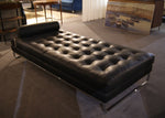Dormause Avenue Square By Valdichienti in pelle nera Prezzo Offerta Outlet