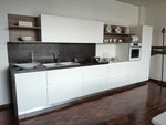 Cucina lineare in laccato opaco bianca By Pessina prezzo scontato Outlet