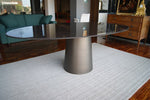 Tavolo fisso "Totem" By Sovet in Cristallo laccato a prezzo ribassato Outlet
