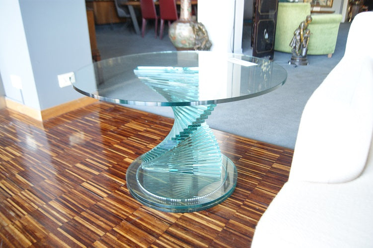 Tavolino da salotto in Vetro Cristallo di Design in Offerta Outlet Scontato