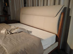 Letto Matrimoniale "Leonardo l974" By Arte Brotto in noce massello e pelle