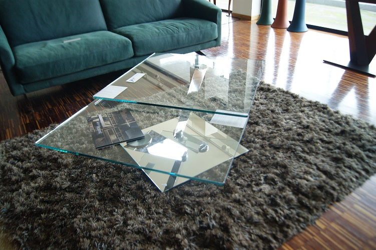Tavolino basso CALYPSO in cristallo By NAOS design Arnaldo Gamba