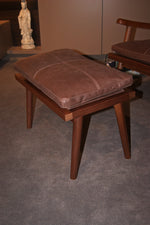 Poltrona con pouf "1000 Fast" By Vibieffe in pelle Prezzo scontato Outlet