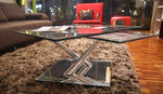 Tavolino basso CASSIUS in cristallo By NAOS design Arnaldo Gamba