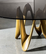 Tavolo fisso"Lambda" By Sovet Extrachiaro base in Cristalplant brunito
