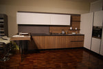 Cucina angolare Kalì By Arredo 3 in laminato noce completa prezzo Outlet Scontata