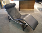 4 Chaise longue à reglage continu in pelle prezzo scontato outlet offerta
