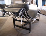 4 Chaise longue à reglage continu in pelle prezzo scontato outlet offerta