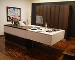 Cucina con Isola By Pessina con top in Okite e legno offerta Outlet
