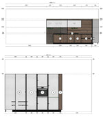 Cucina angolare Kalì By Arredo 3 in laminato noce completa prezzo Outlet Scontata
