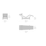 4 Chaise longue à reglage continu in pelle prezzo scontato outlet offerta