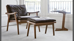 Poltrona con pouf "1000 Fast" By Vibieffe in pelle Prezzo scontato Outlet