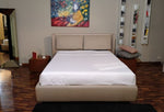 Letto contenitore moderno in tessuto modello "Kate" By Bolzan