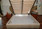 Letto contenitore moderno in tessuto modello "Kate" By Bolzan