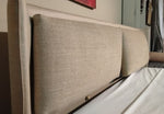 Letto contenitore moderno in tessuto modello "Kate" By Bolzan