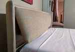 Letto contenitore moderno in tessuto modello "Kate" By Bolzan