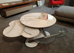 Tavolino "Myflower" By Naos in cristallo e vetroceramica Scontato Outlet