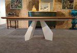 Tavolo rettangolare allungabile "Origami" By Bonaldo in legno di noce canaletto
