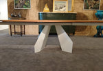 Tavolo rettangolare allungabile "Origami" By Bonaldo in legno di noce canaletto